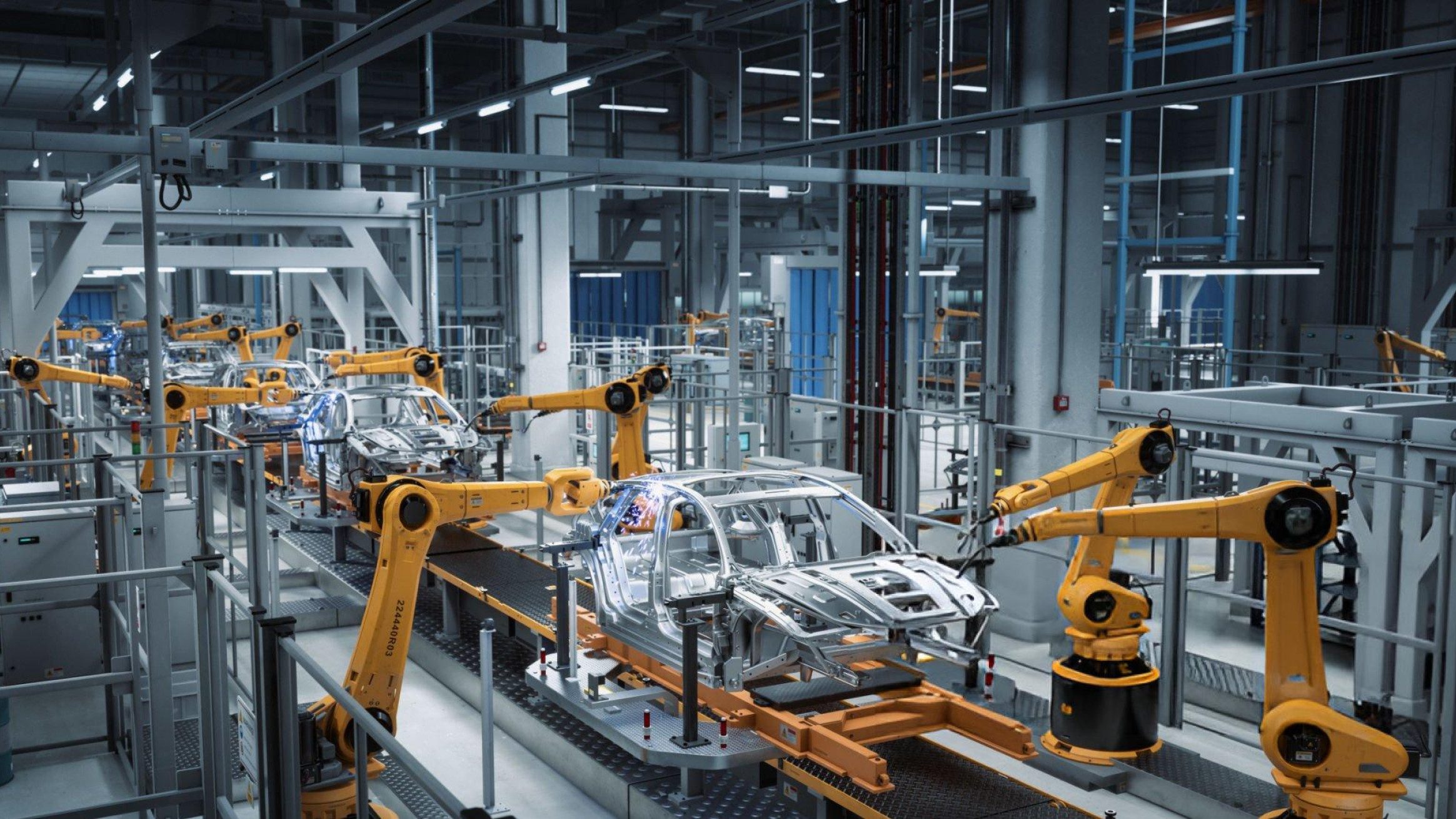 Robot manufacturing cars
